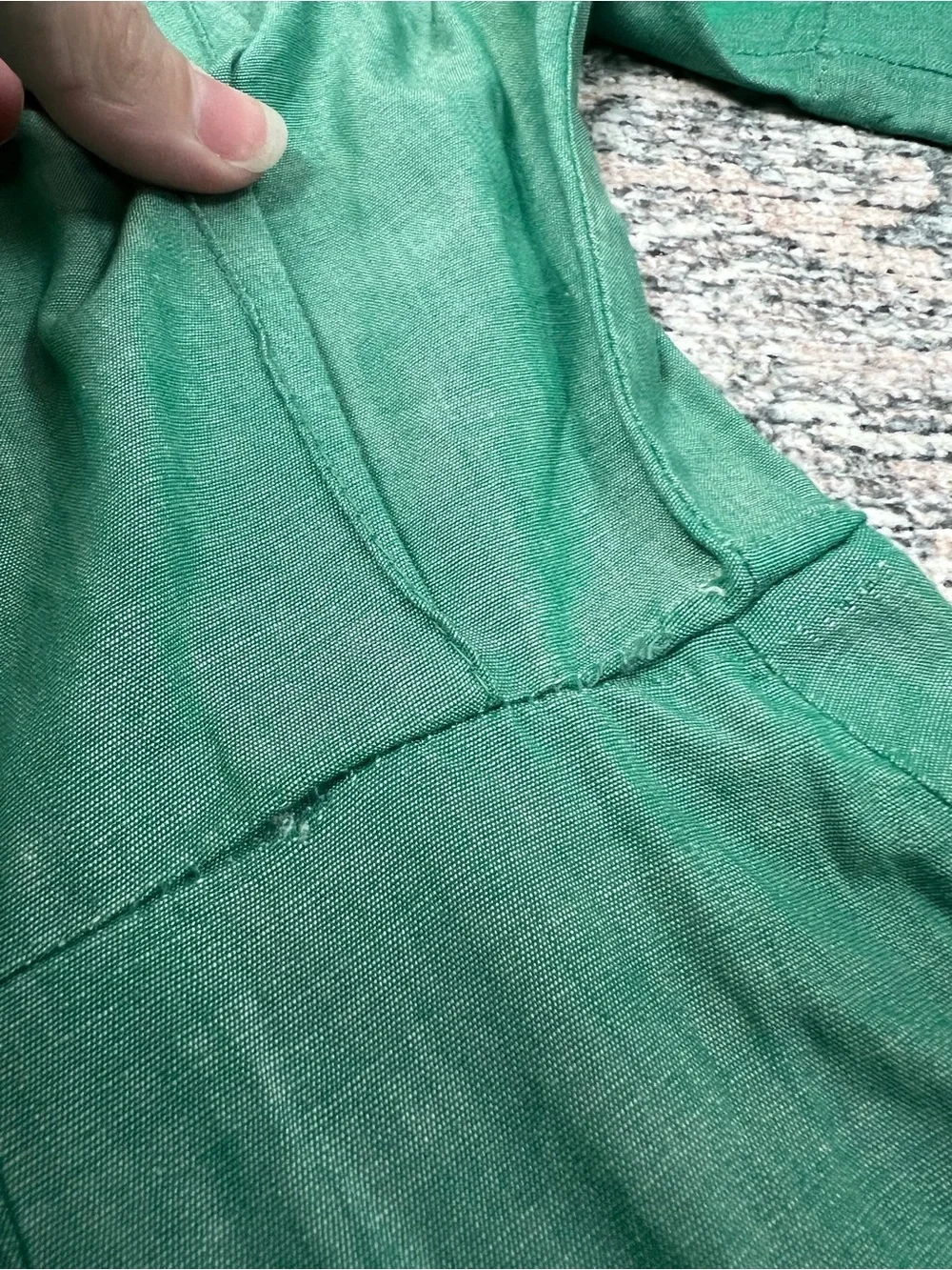 Vintage Official Girl Scout Dress 100% Cotton Green Girls 10/12